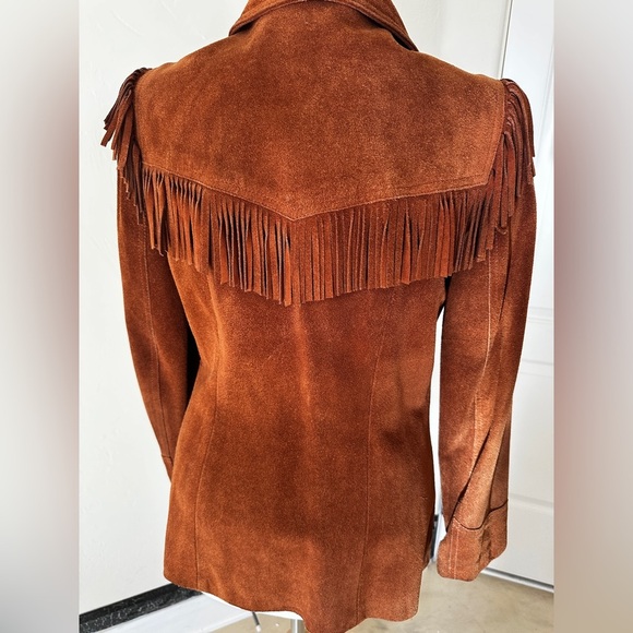 Vintage 70s Hideaway Suede Fringe Jacket – Boho Western Cowgirl Vibes - Picture 6 of 6